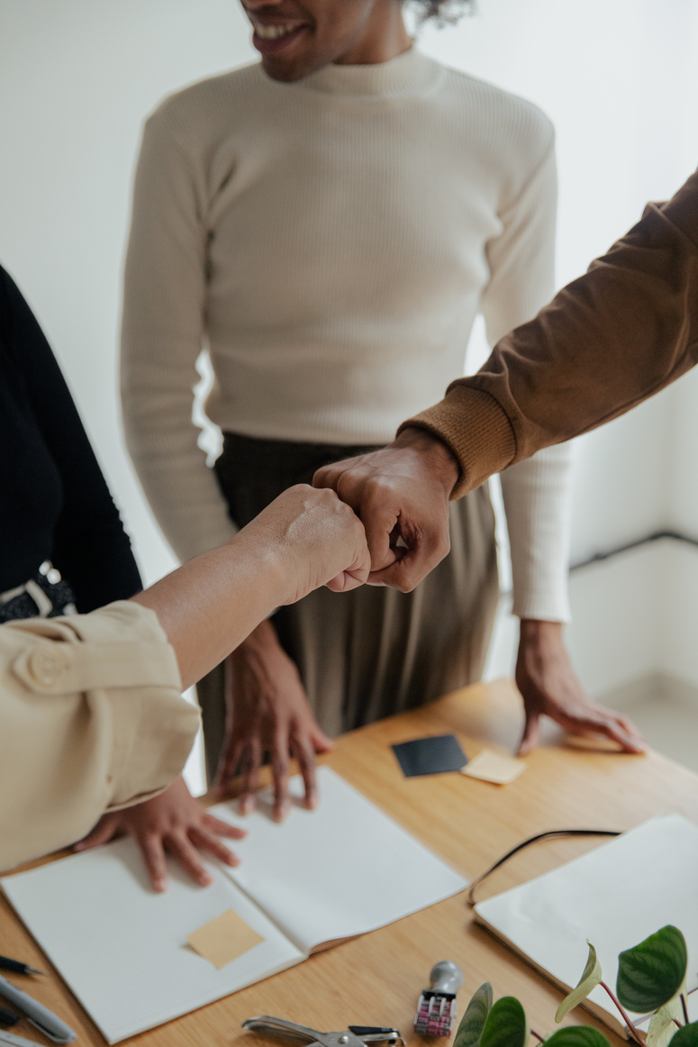 Business Partners Doing Fist Bump