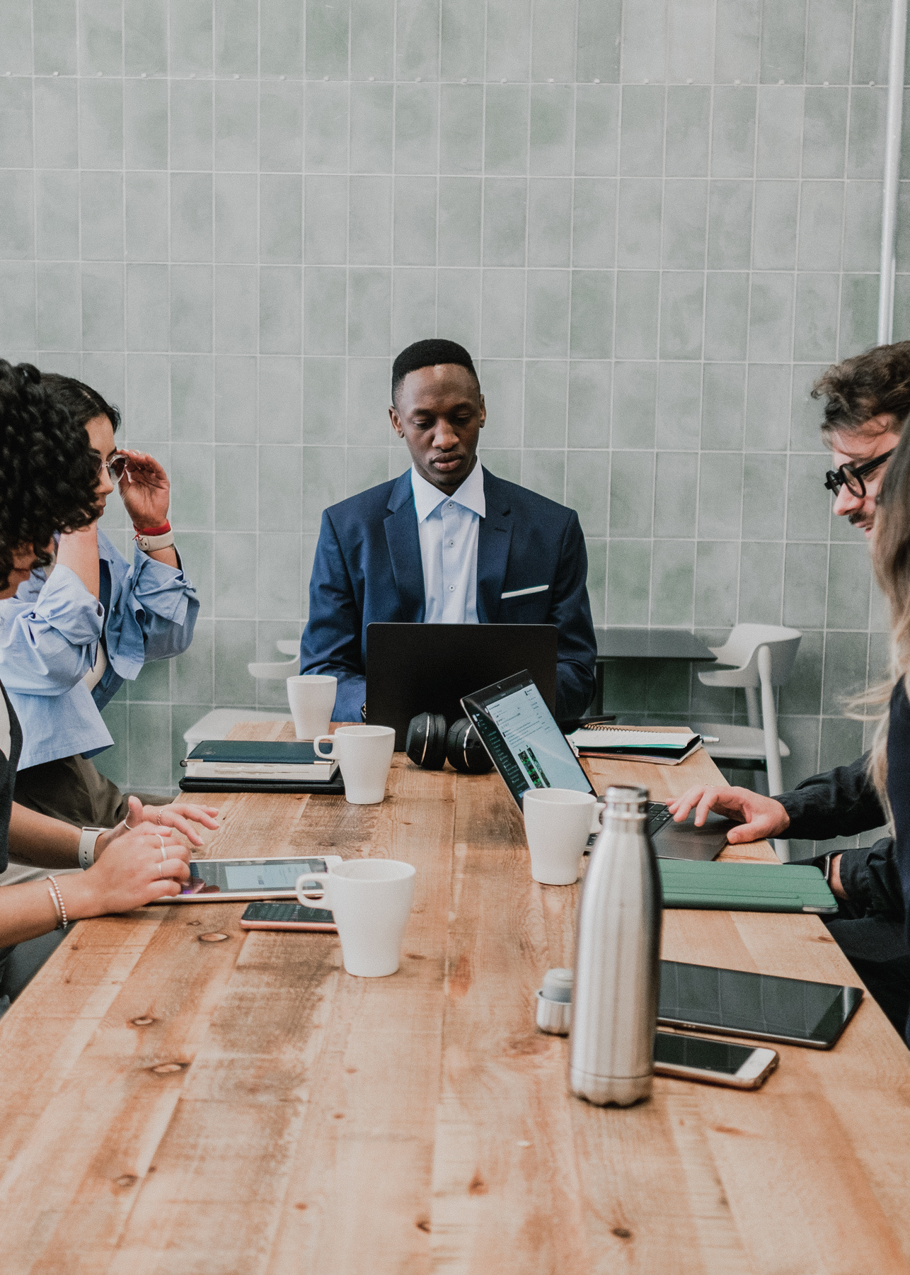 Cool Corporate Team Having a Meeting